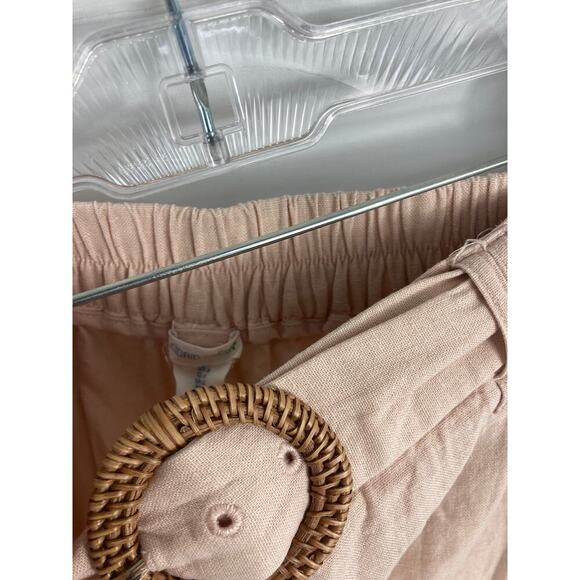 Sigrid Olsen Linen Blend Belted Crop Pant Size 6 - Picture 2 of 3